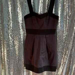 French Connection two toned black dress with pockets size 2